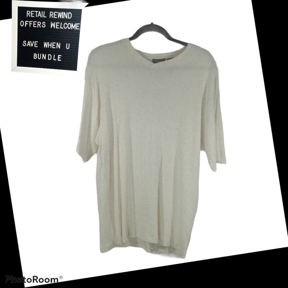 Crazy Horse Men's Cream Casual Shirt. Sz. LG
